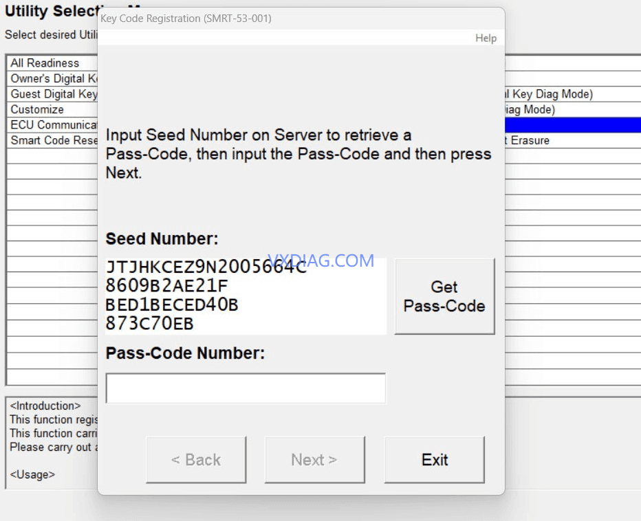 How to Solve VXDIAG Toyota Smart Key Programming Asking for Pass