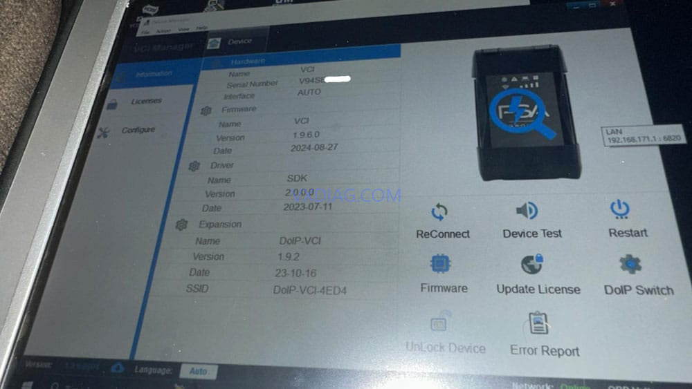 VXDIAG PSA Diagbox 9.85 VCI is Not Connected Solution