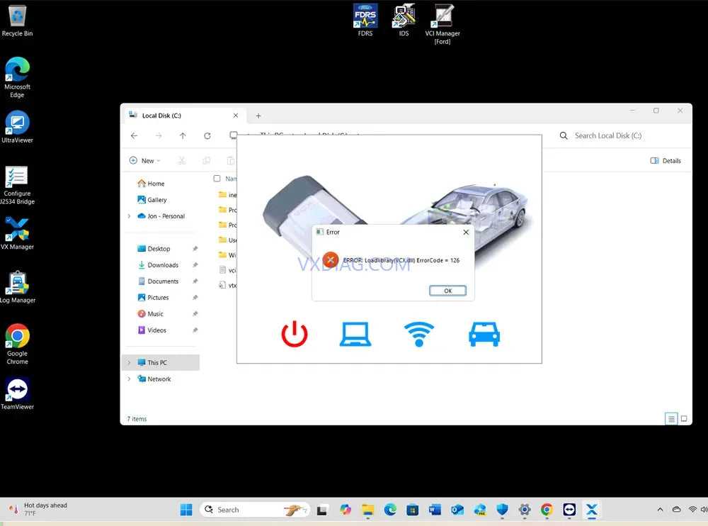 How to Solve VXDIAG VX Manager Win10 Error Code 126? – VXDIAG Official ...
