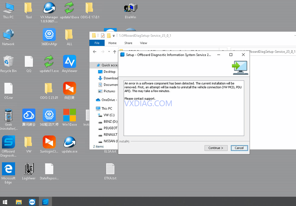 VXDIAG ODIS V23 ‘Software Component Not Detected’ Solution
