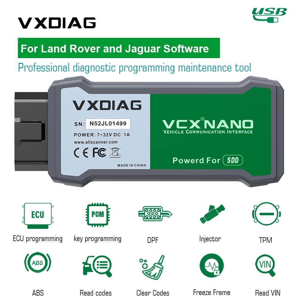 USB Version VXDIAG VCX NANO for JLR - VXDIAG Official Website