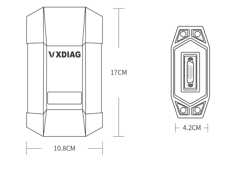 VXDIAG VCX PLUS PW3 size