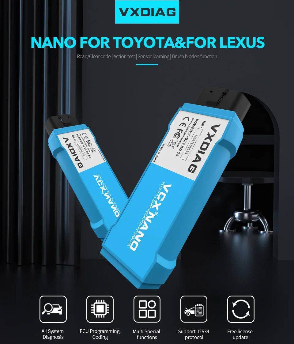WIFI Version VXDIAG VCX NANO for TOYOTA OBD2 Diagnostic Tool WIFI Version VXDIAG VCX NANO for TOYOTA OBD2 Diagnostic Tool